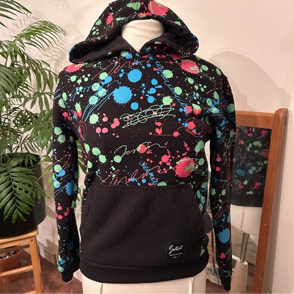 Switch Remarkable Other - Switch Retro 90s Splatter Neon Paint Hoodie Sweatshirt Junior 12-14 W Small